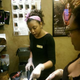 Stylists Joelle Mitchell and Gwen Fields mix hair color at Halcyon Salon in Washington, D.C., May 14, 2015, before doing my hair.
Danielle C. Belton